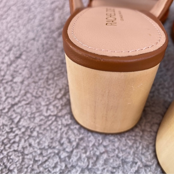 Rachel Zoe Tara Peep Toe Mule Heeled Sandal in Cognac Sz 5.5 - Picture 8 of 12